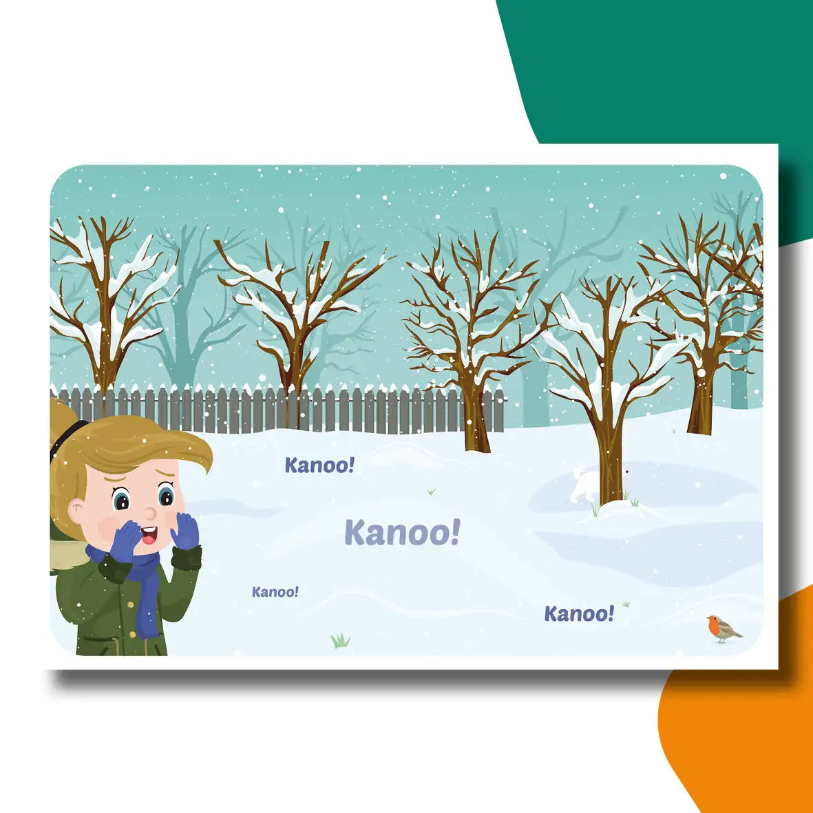 Anouk en Kanoo in de sneeuw | kamishibai vertelplaten