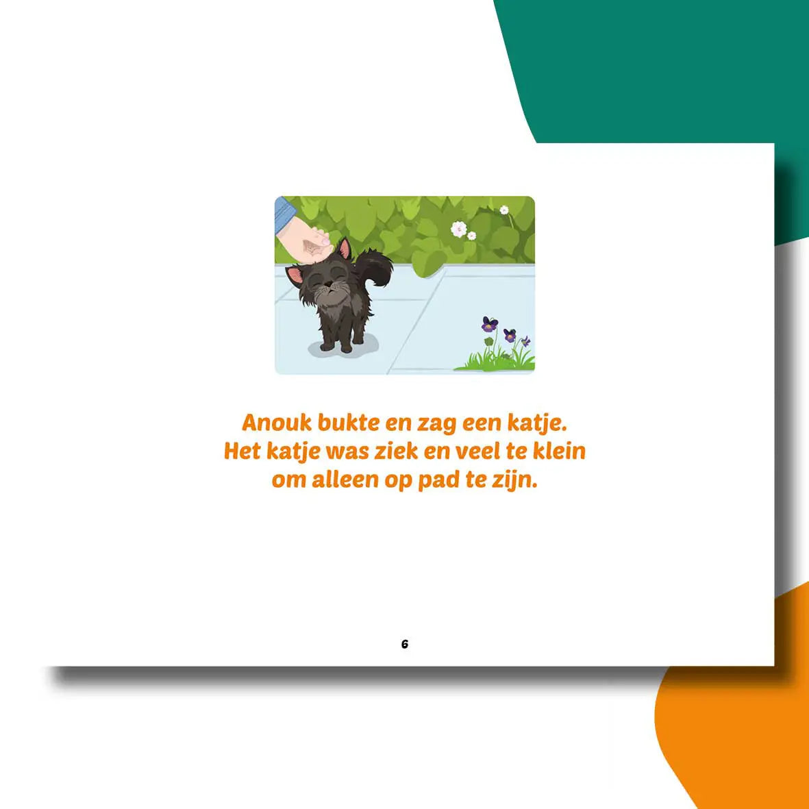 Anouk vindt een katje | kamishibai vertelplaten