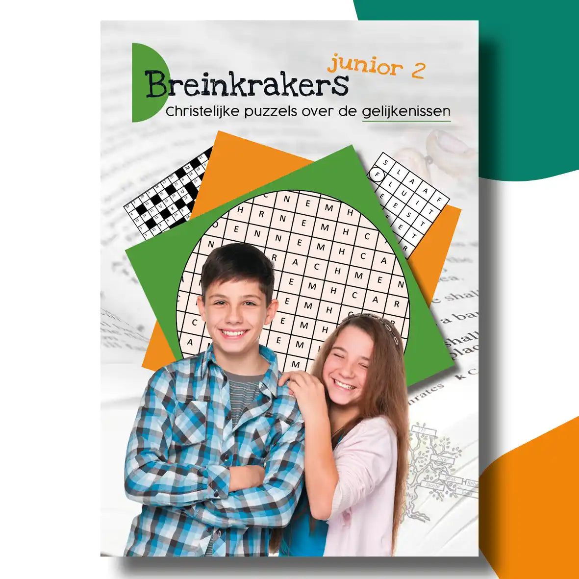 Omslag van Breinkrakers junior 2 met christelijke puzzels over gelijkenissen