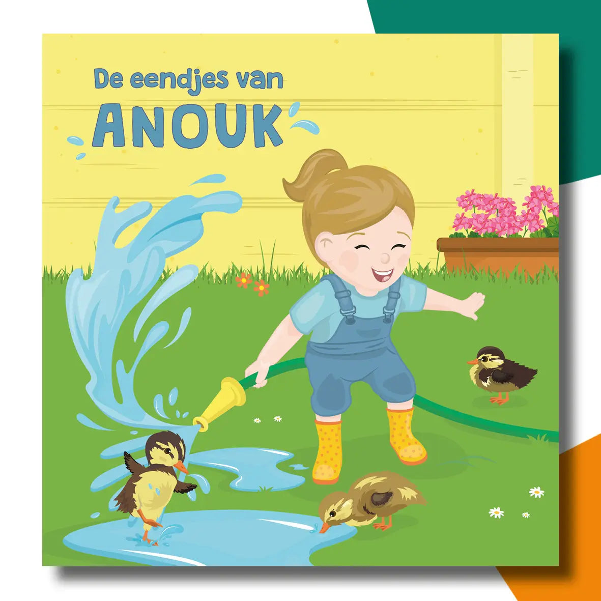 Prentenboek De eendjes van Anouk over elf eendjes in een tuin in Brugge
