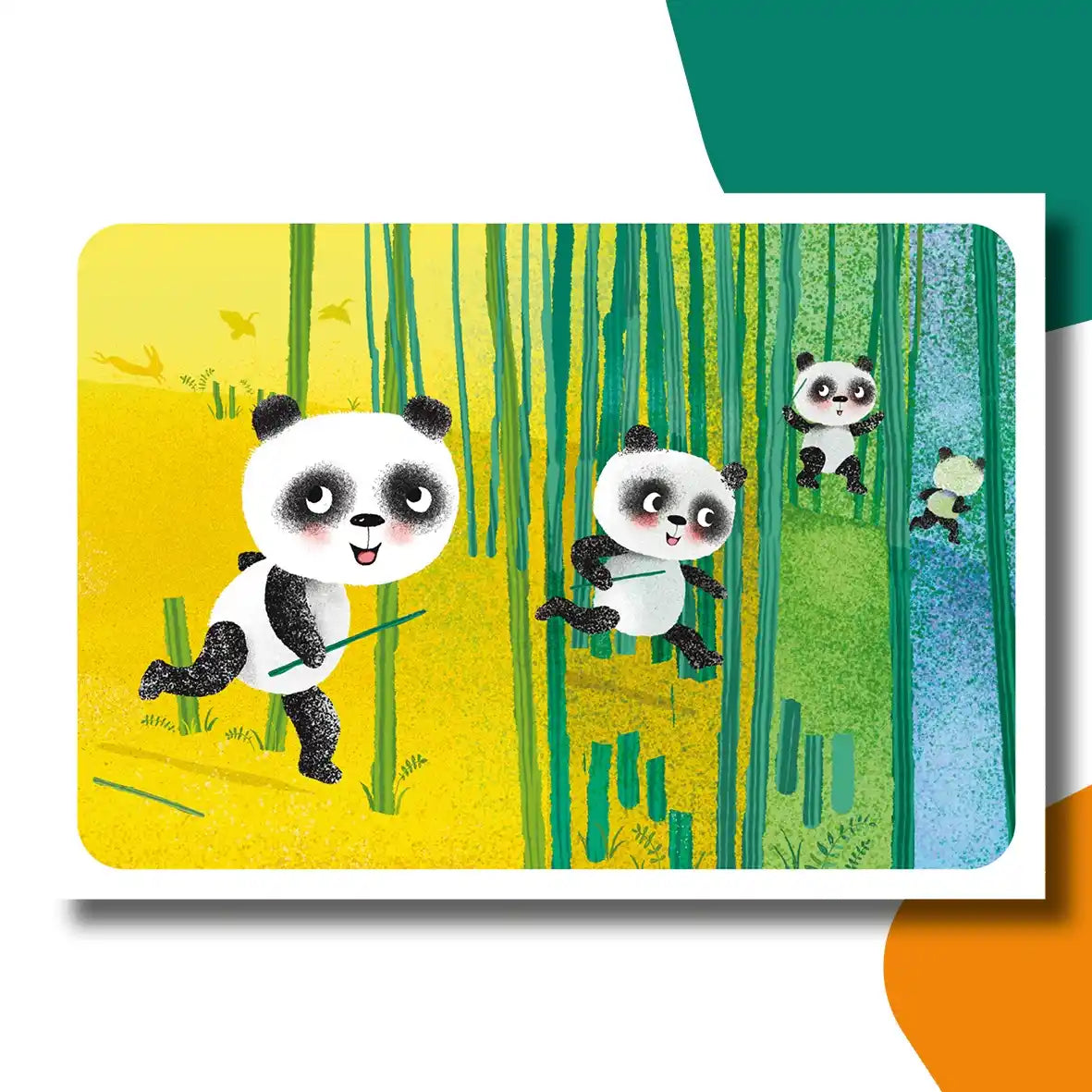 Grote Panda en Kleine Panda | kamishibai vertelplaten