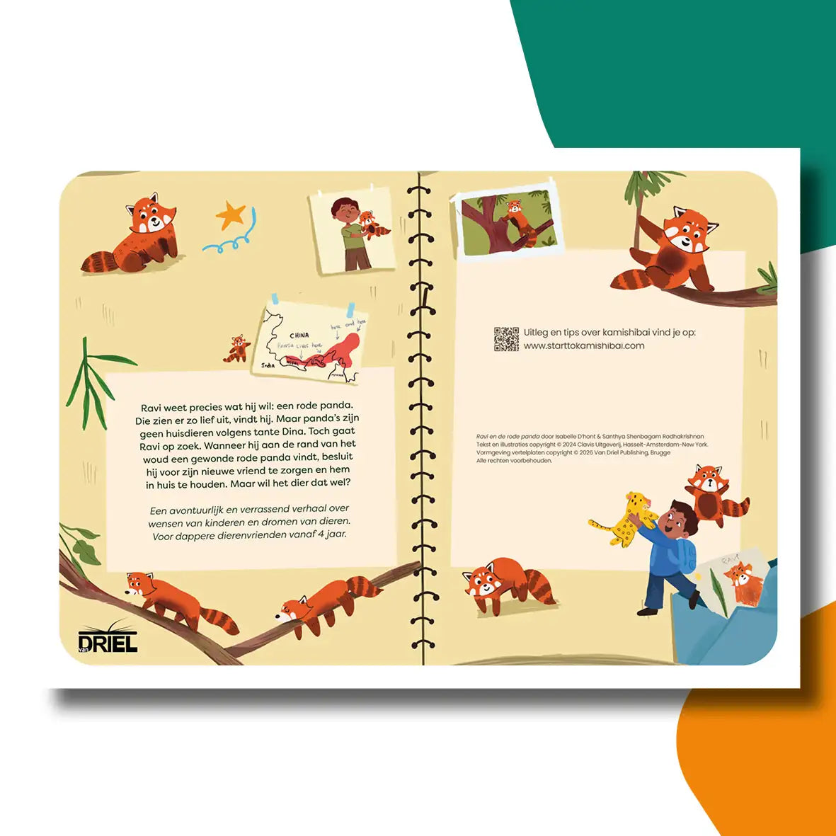 Ravi en de rode panda | kamishibai vertelplaten