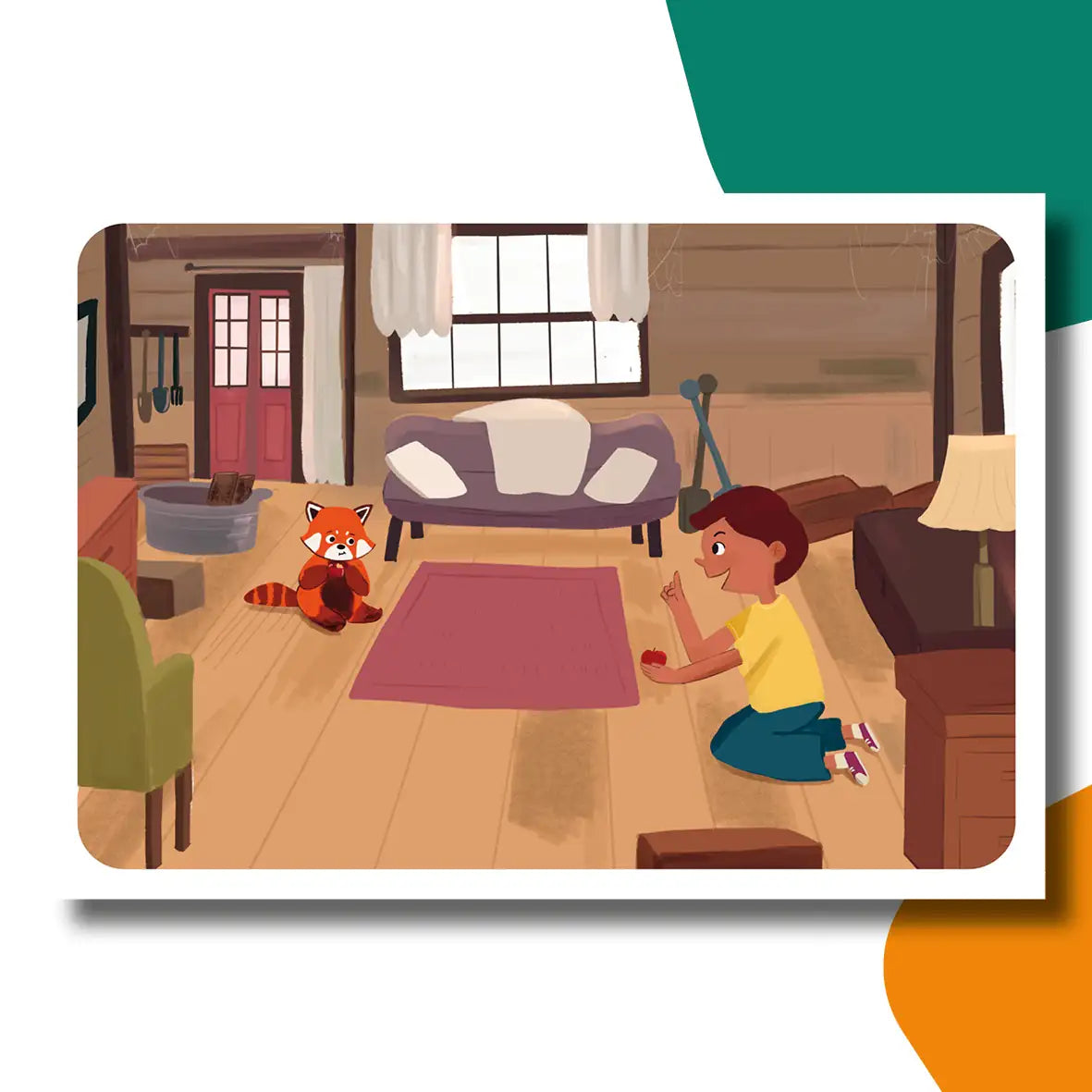 Ravi en de rode panda | kamishibai vertelplaten