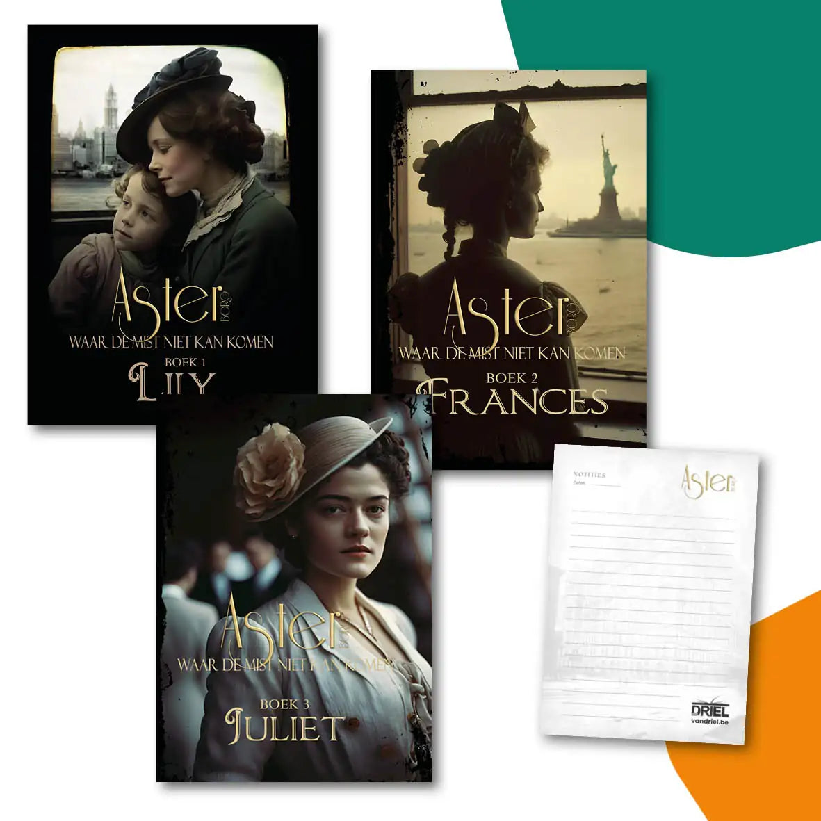 Boekpakket | Waar de mist niet kan komen | Complete trilogie + gratis notitieblok