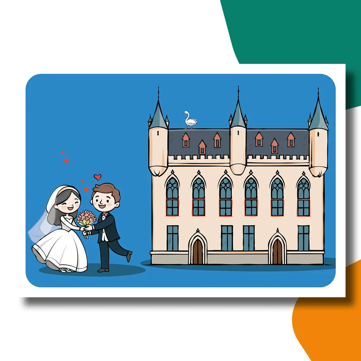 Het zwaantje van Brugge | Kamishibai vertelplaten