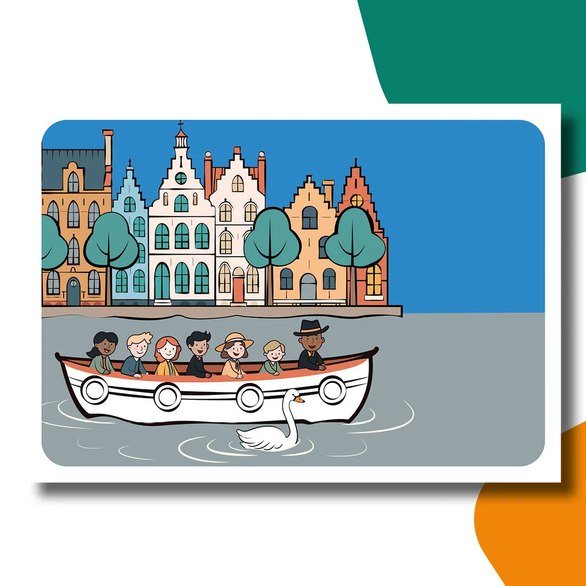 Het zwaantje van Brugge | Kamishibai vertelplaten