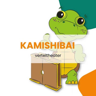 Knop kamishibai verteltheater oranje tekst