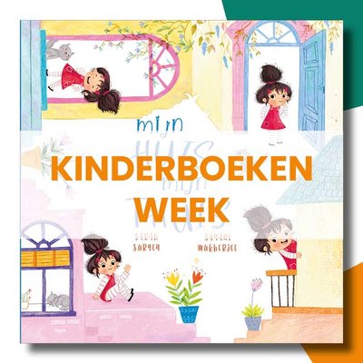 Knop kinderboekenweek 2023 oranje tekst