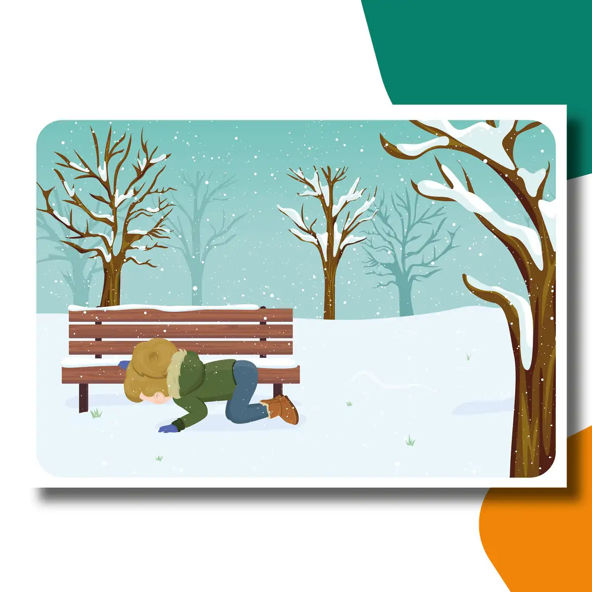 Anouk en Kanoo in de sneeuw | kamishibai vertelplaten