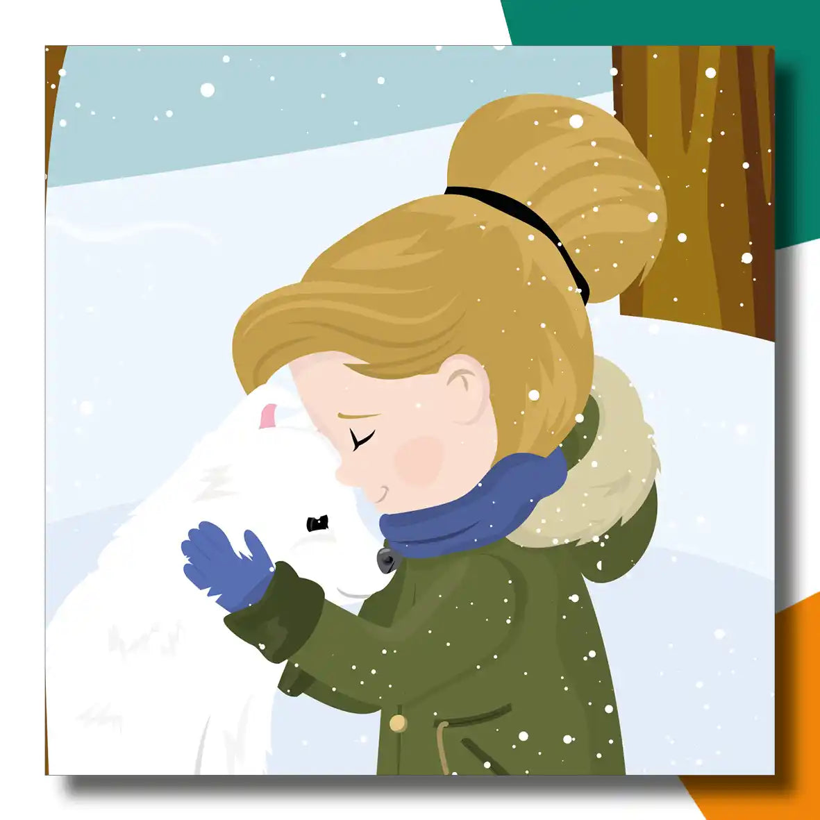 Anouk en Kanoo in de sneeuw | Anouk Van der Jeught