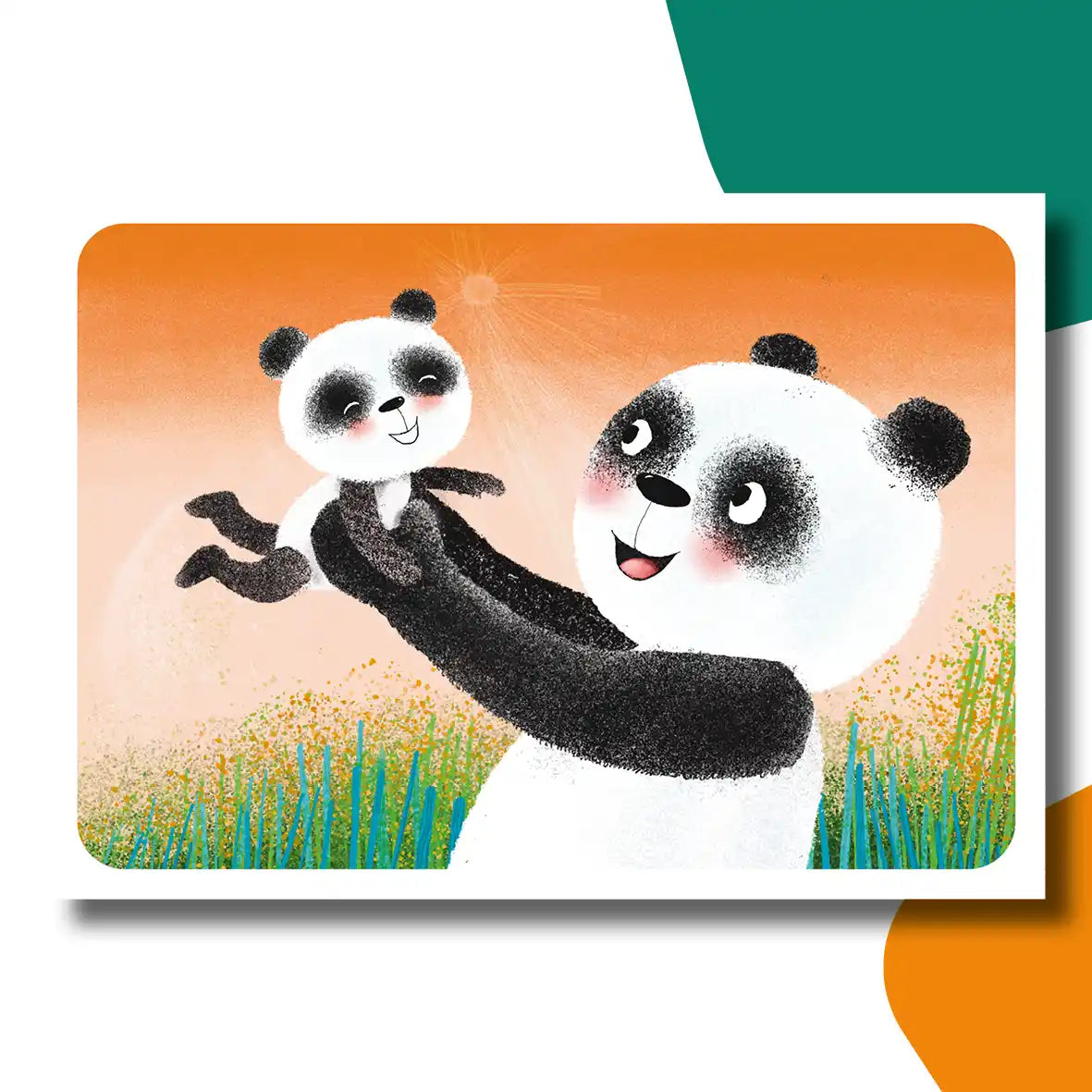 Grote Panda en Kleine Panda | kamishibai vertelplaten