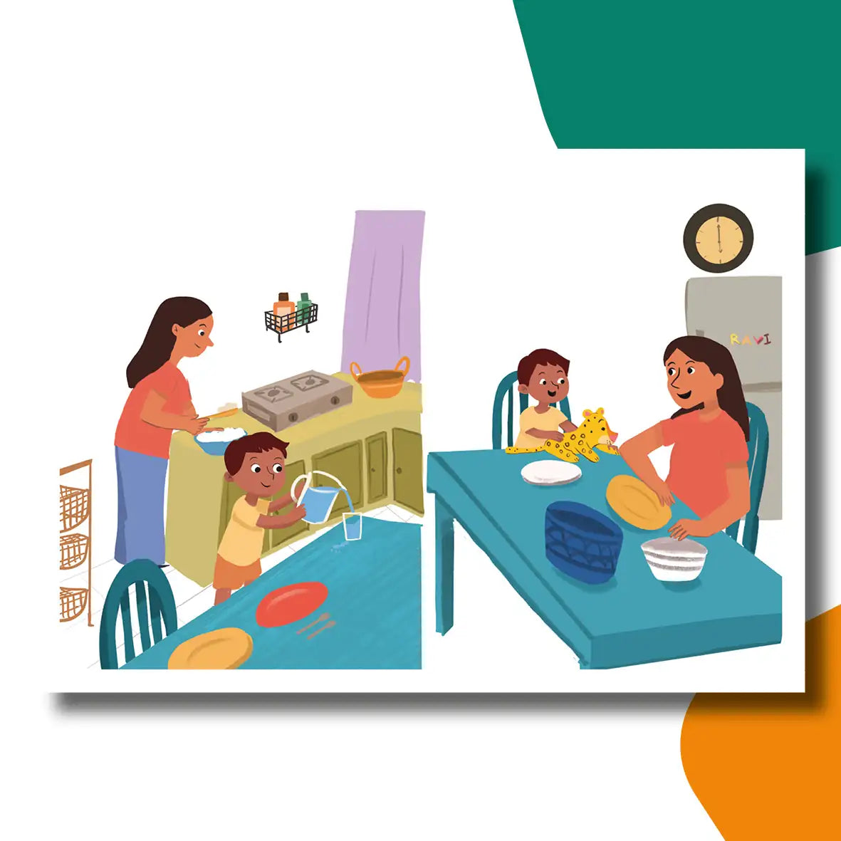 Ravi en de kleine panter | kamishibai vertelplaten