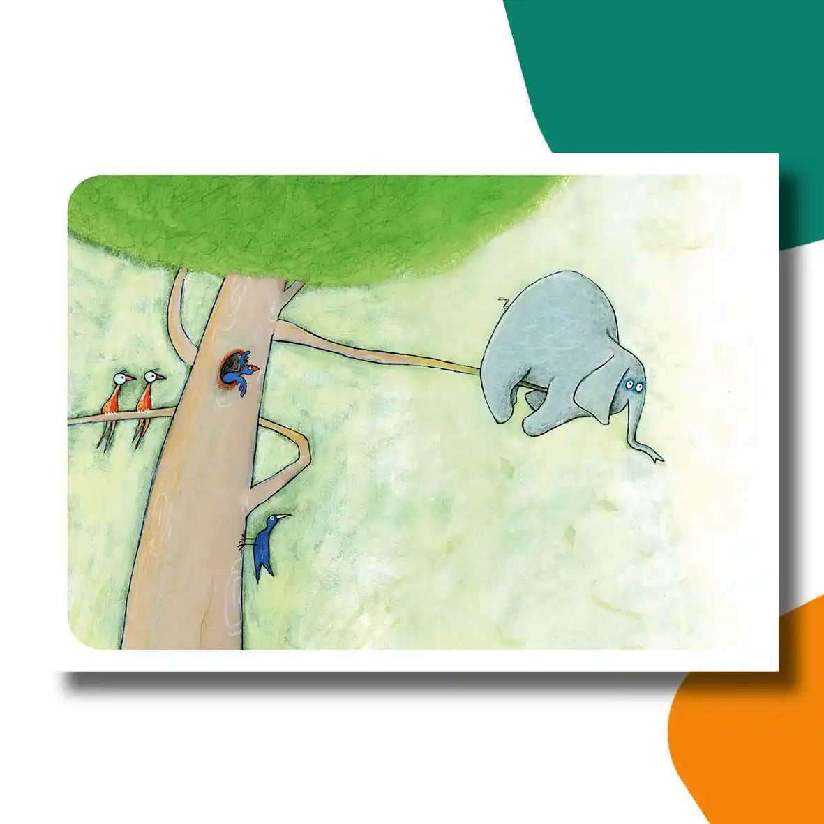 Er zit een olifant in de boom | kamishibai vertelplaten